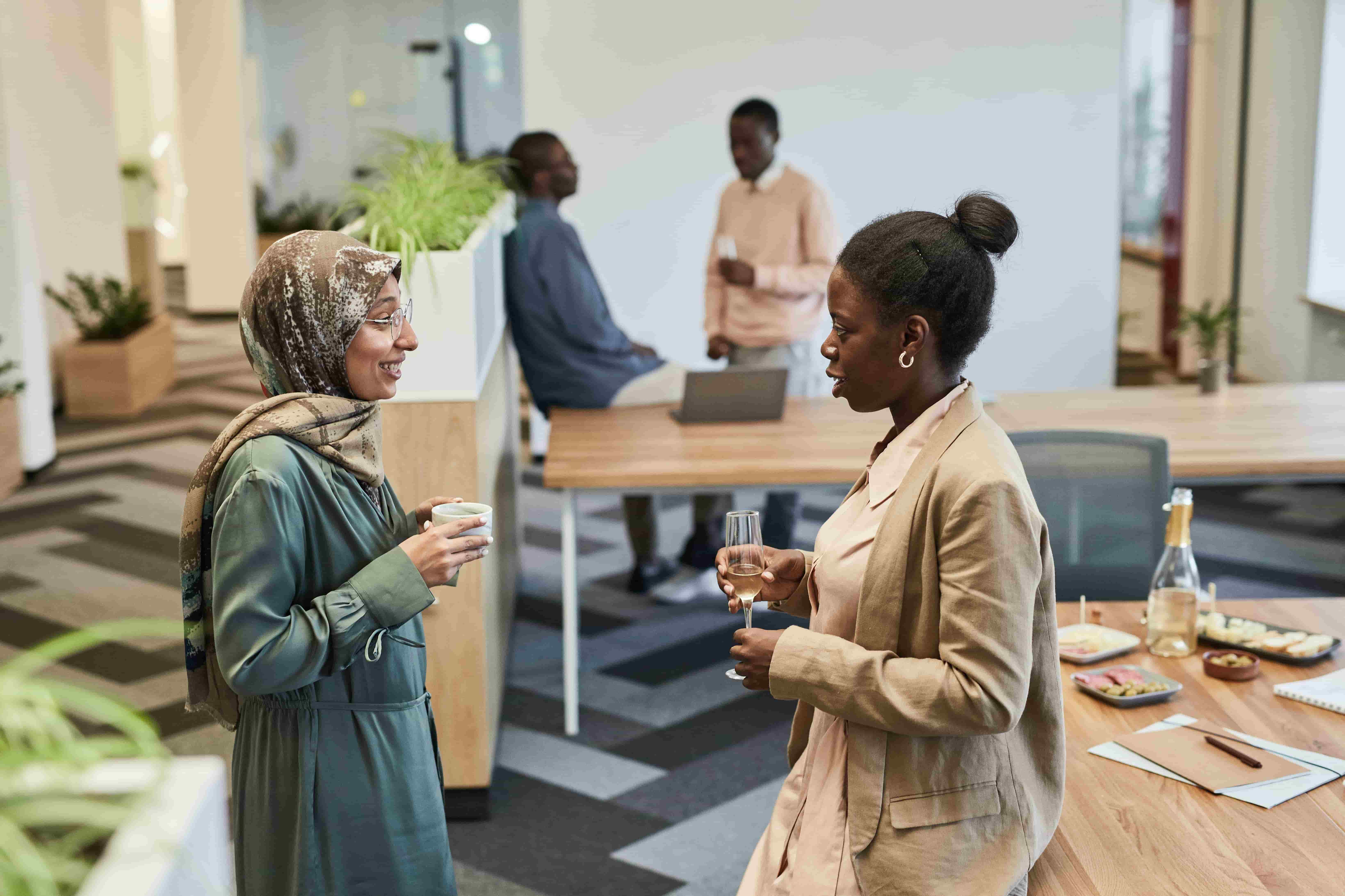 People connecting at an event